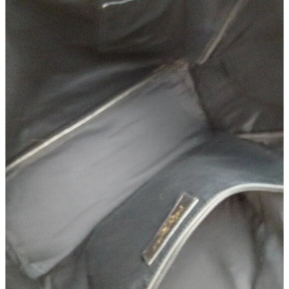 YVES SAINT LAURENT RIVE GAUNCH BLACK PATTON LEATHER TOTE EUC - Picture 8 of 10